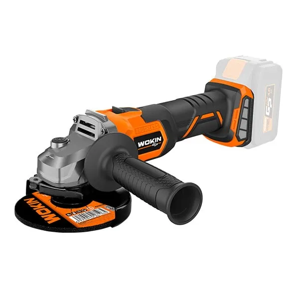 Emerilhadeira 4.1/2'' 20V De Lítio A Bateria + Bateria 4 Ah + Carregador Rápido de 2Ah 220V Industrial Wokin