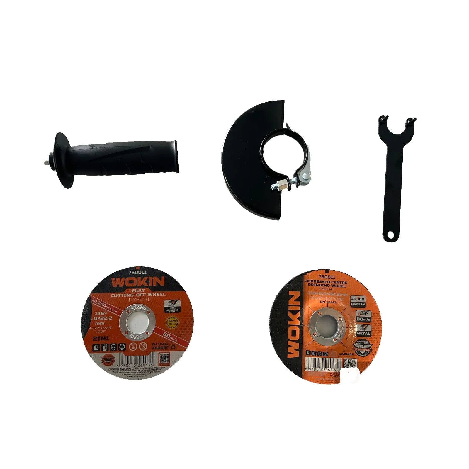 Emerilhadeira 4.1/2'' 20V De Lítio A Bateria + Bateria 4 Ah + Carregador Rápido de 2Ah 220V Industrial Wokin