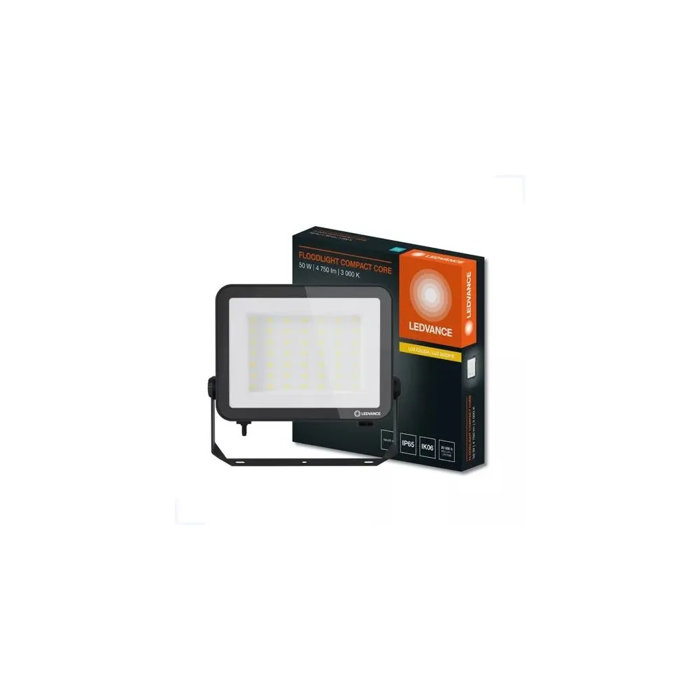 Projetor Floodlight Compact 100W 3000K IP65 Bivolt Preto Ledvance