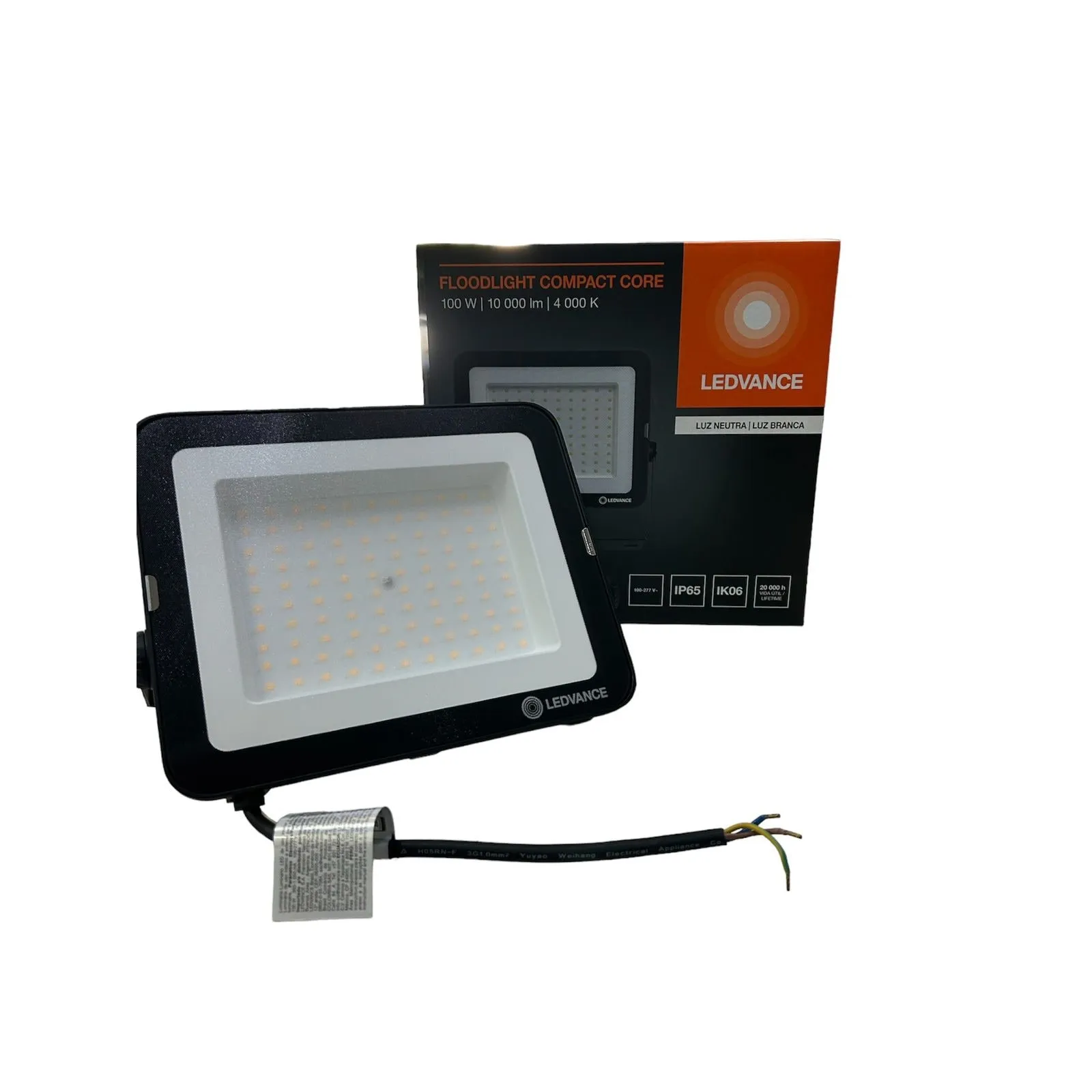 Projetor Floodlight Compact 100W 4000K IP65 Bivolt Preto Ledvance