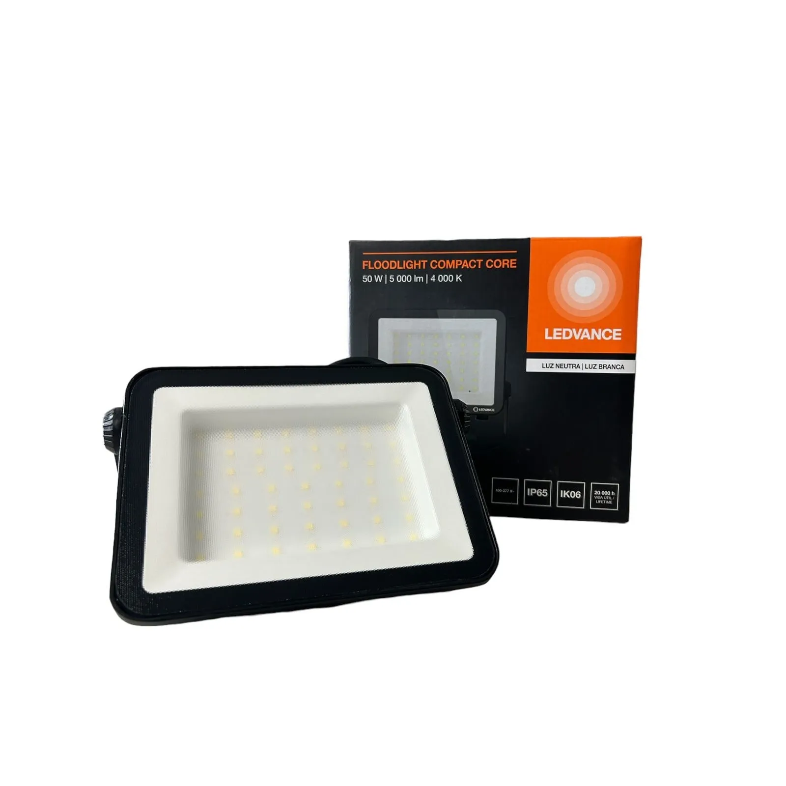 Projetor Floodlight Compact 50W 4000K IP65 Bivolt Preto Ledvance