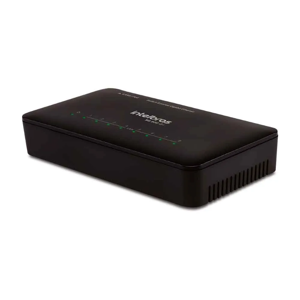 Switch 8 Portas Giga Sg 800 Q+ Não Gerenciável Intelbras